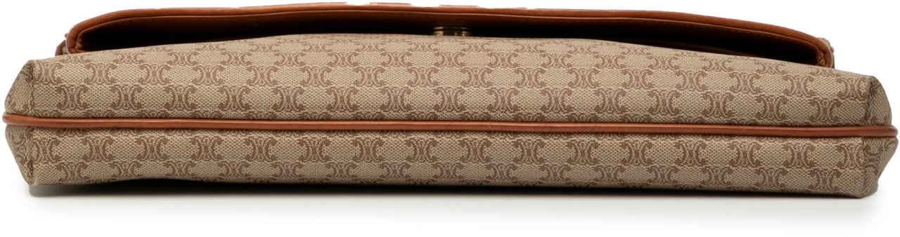 Celine Macadam Coated Canvas Clutch Bruin