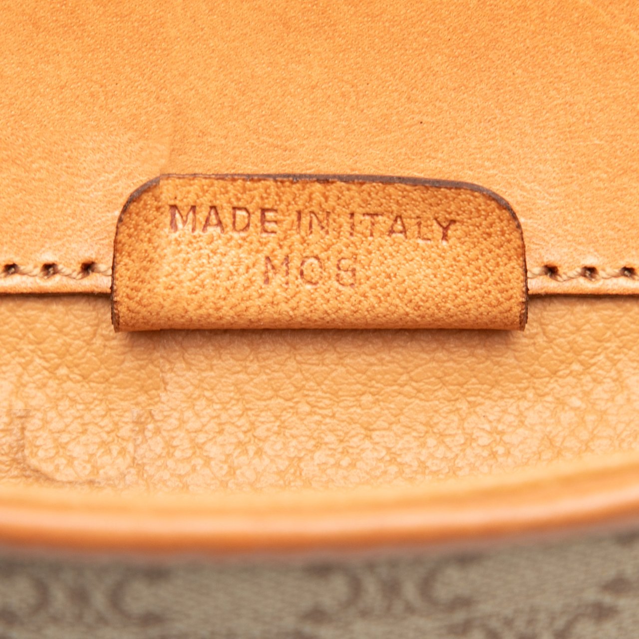 Celine Macadam Coated Canvas Clutch Bruin