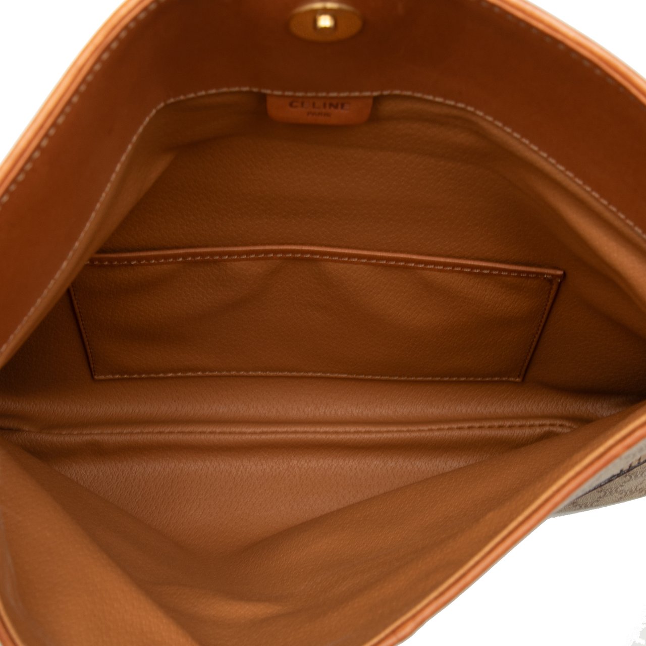 Celine Macadam Coated Canvas Clutch Bruin