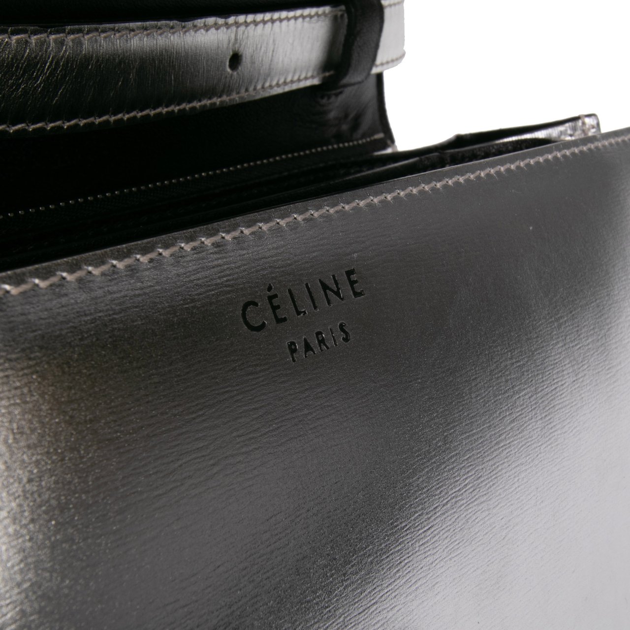 Celine Medium Calfskin Classic Box Zilver