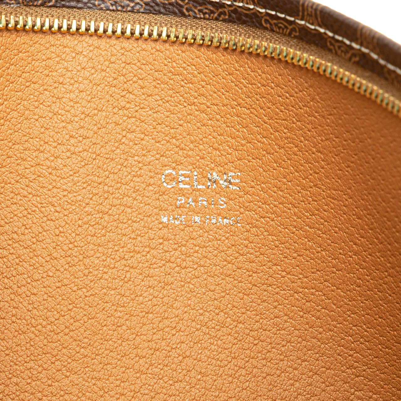 Celine Macadam Coated Canvas Clutch Bruin