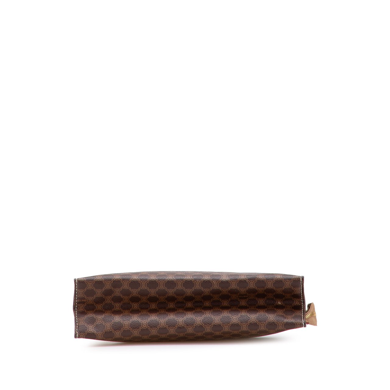 Celine Macadam Coated Canvas Clutch Bruin