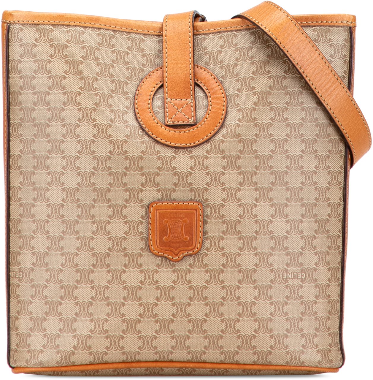 Celine Macadam Coated Canvas Crossbody Bruin