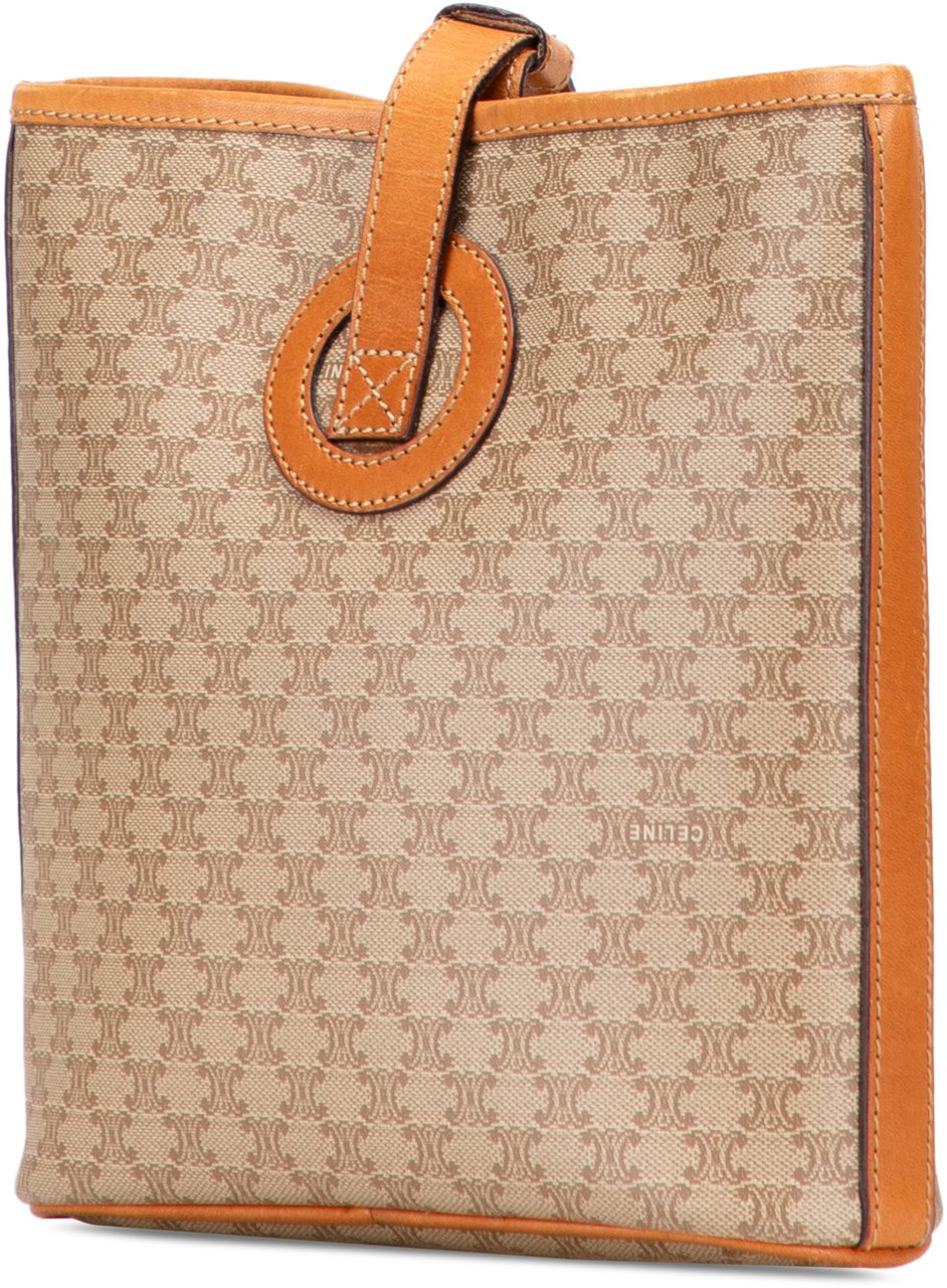 Celine Macadam Coated Canvas Crossbody Bruin
