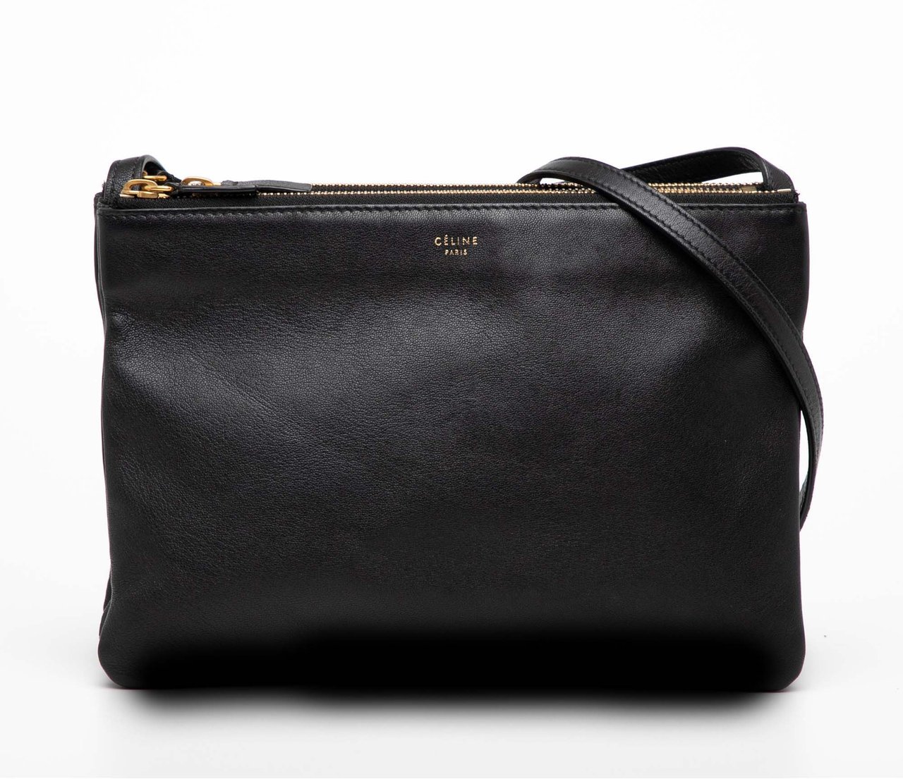 Celine Large Lambskin Trio Crossbody Zwart