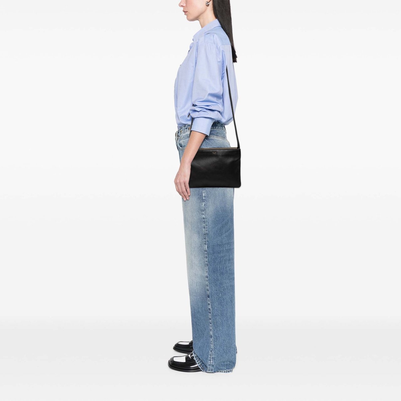 Celine Large Lambskin Trio Crossbody Zwart