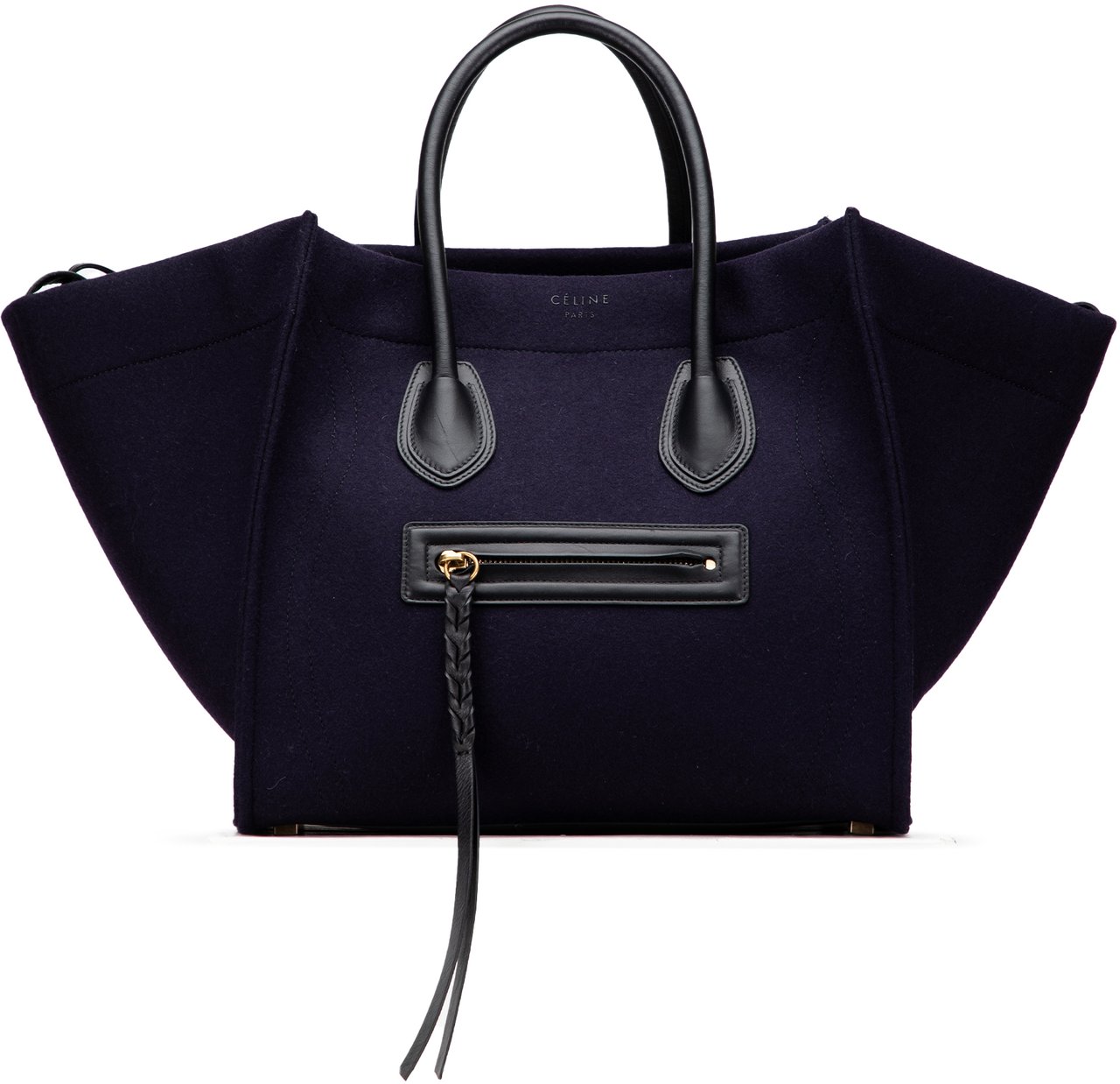 Celine Medium Felt Phantom Luggage Tote Blauw