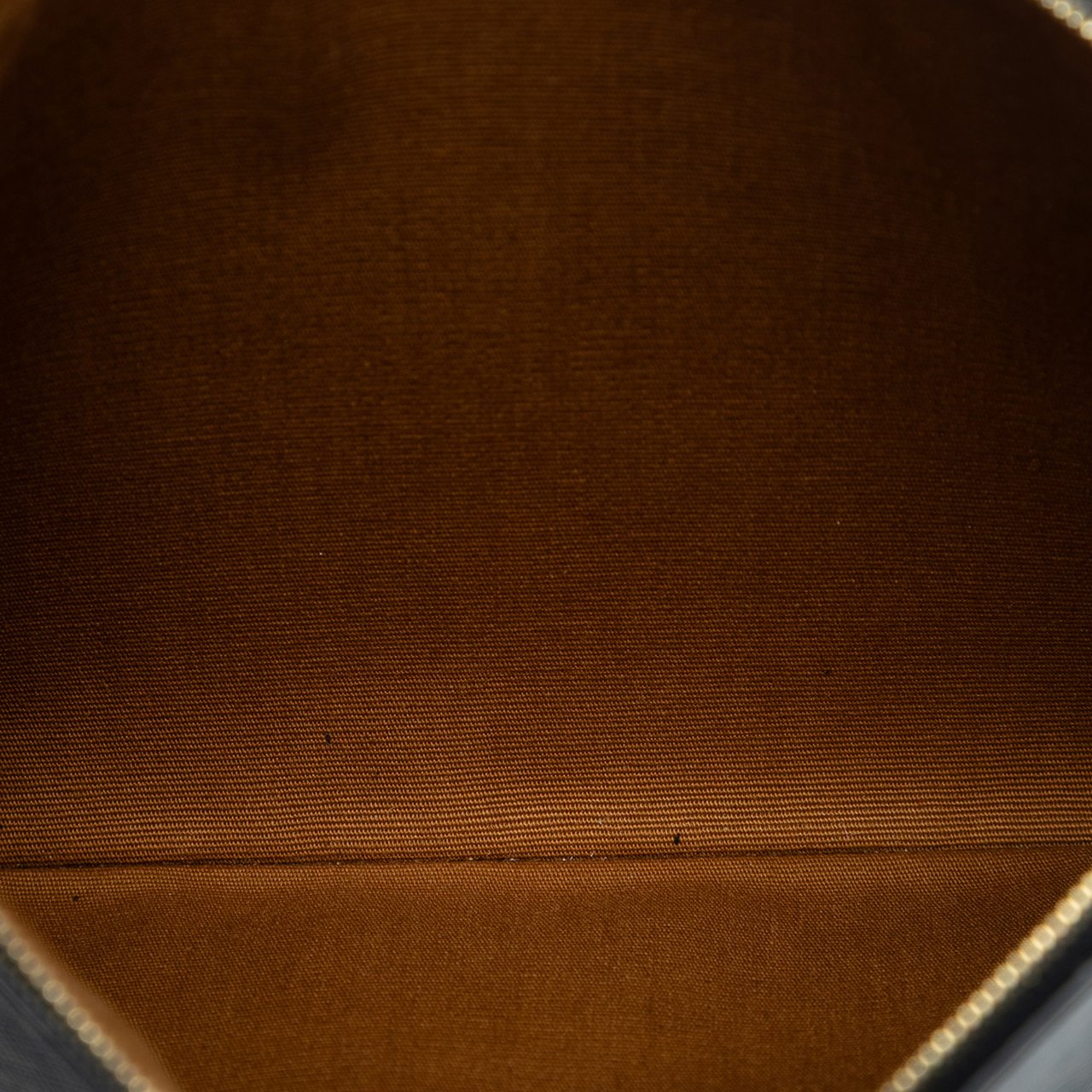 Celine Small Triomphe Coated Canvas Clutch Bruin