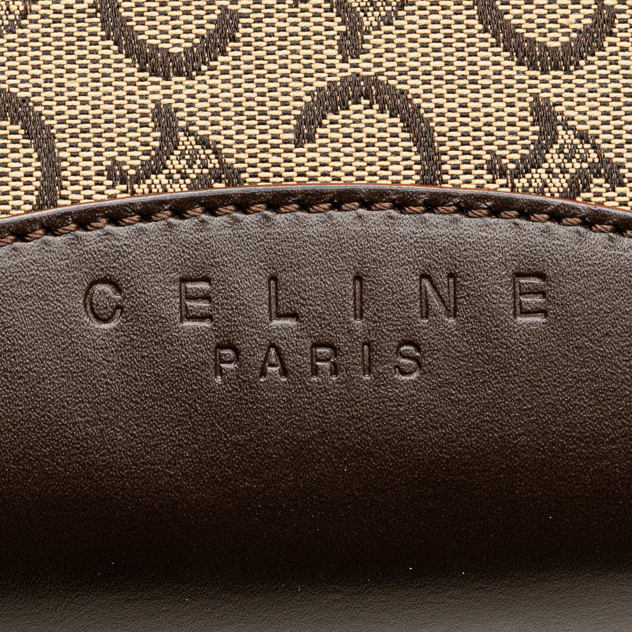 Celine C Macadam Canvas Shoulder Bag Bruin