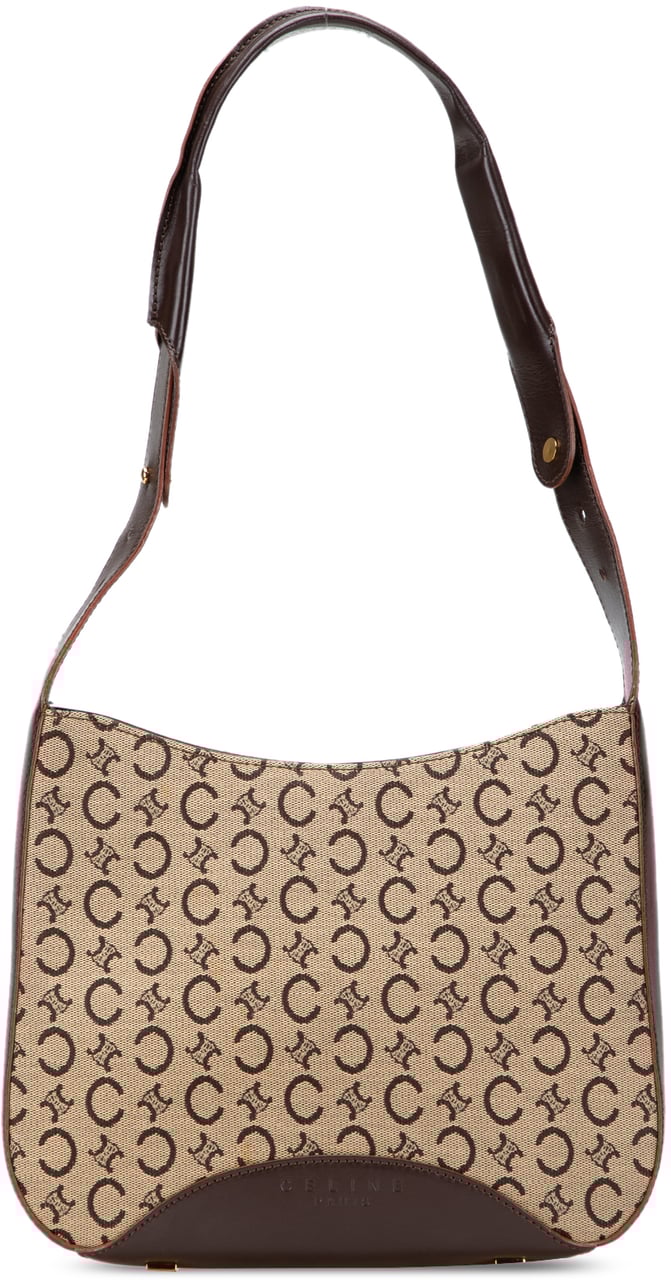 Celine C Macadam Canvas Shoulder Bag Bruin