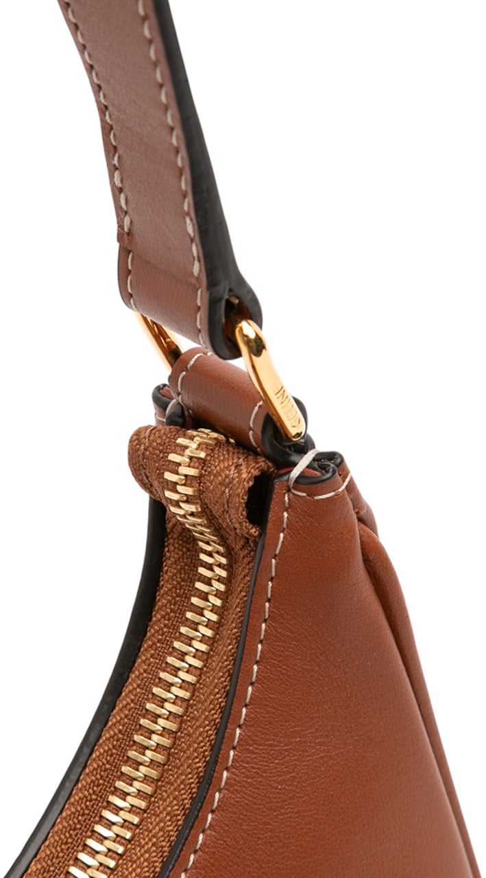 Celine Medium Smooth Calfskin Triomphe Ava Shoulder Bag Bruin