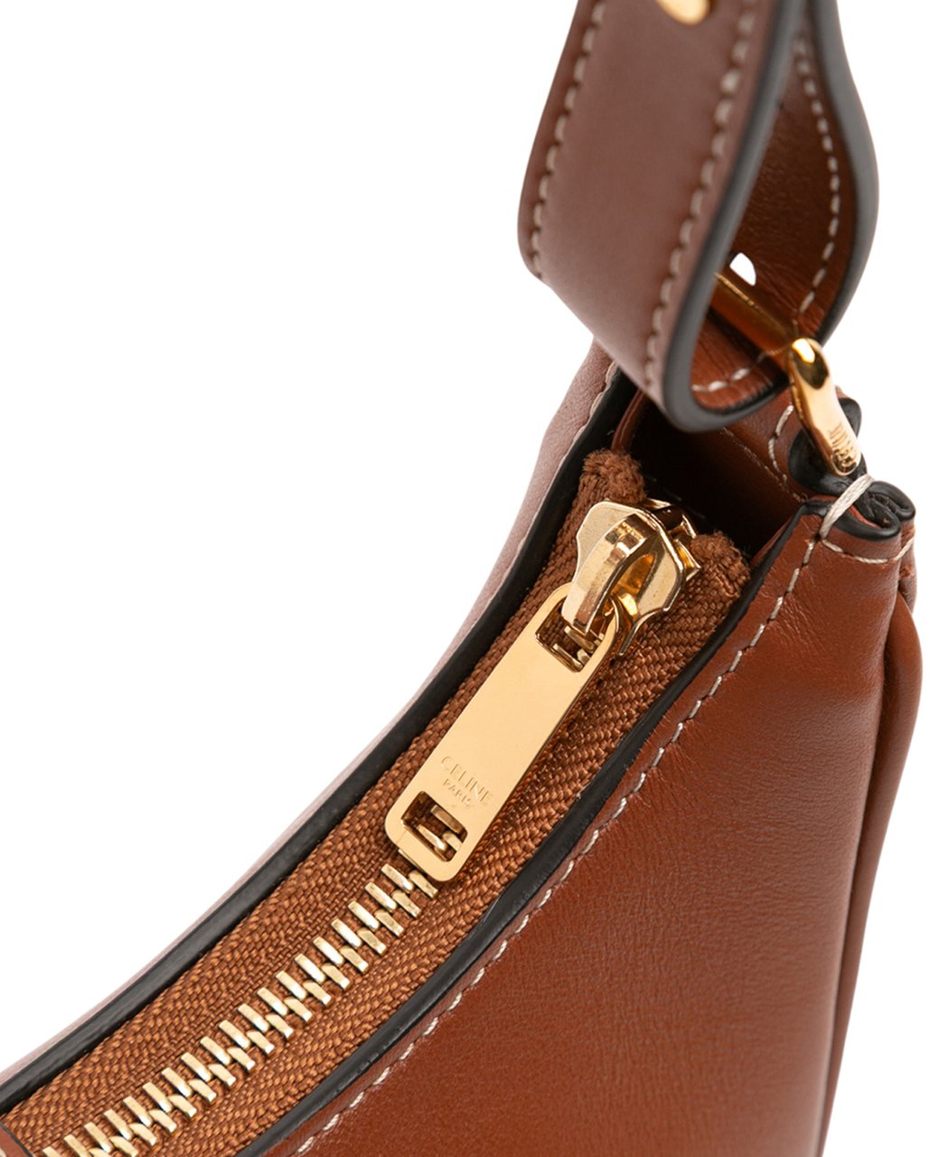 Celine Medium Smooth Calfskin Triomphe Ava Shoulder Bag Bruin