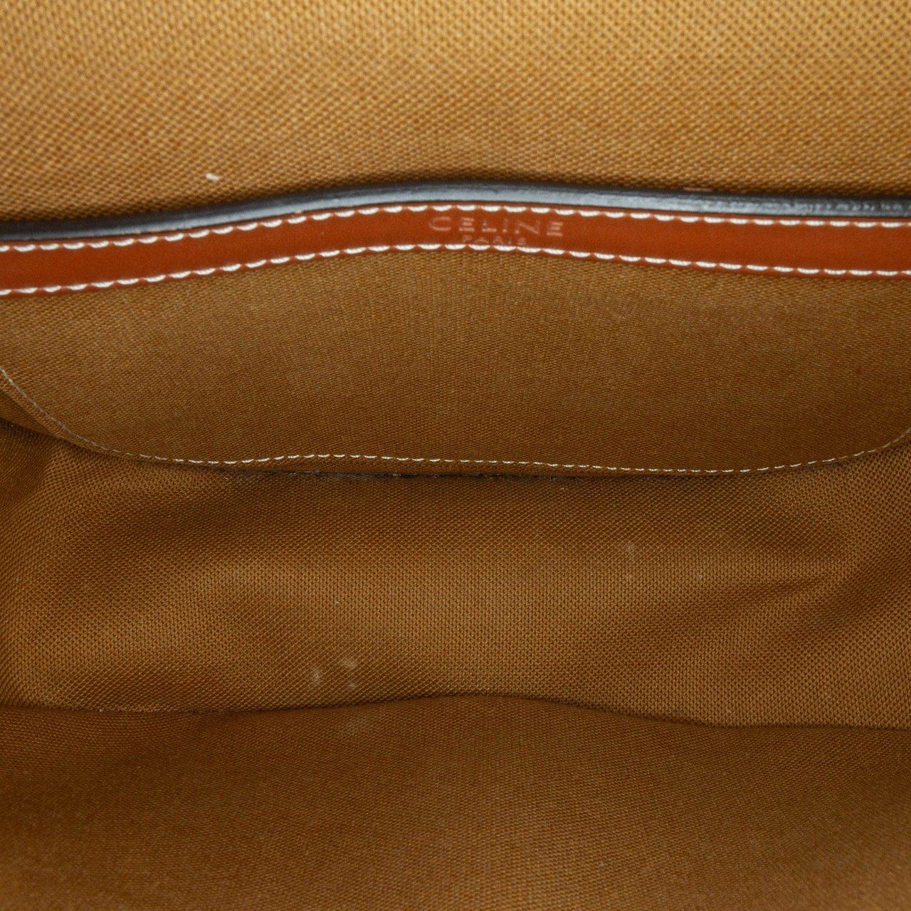 Celine Medium Triomphe Coated Canvas Folco Crossbody Bruin