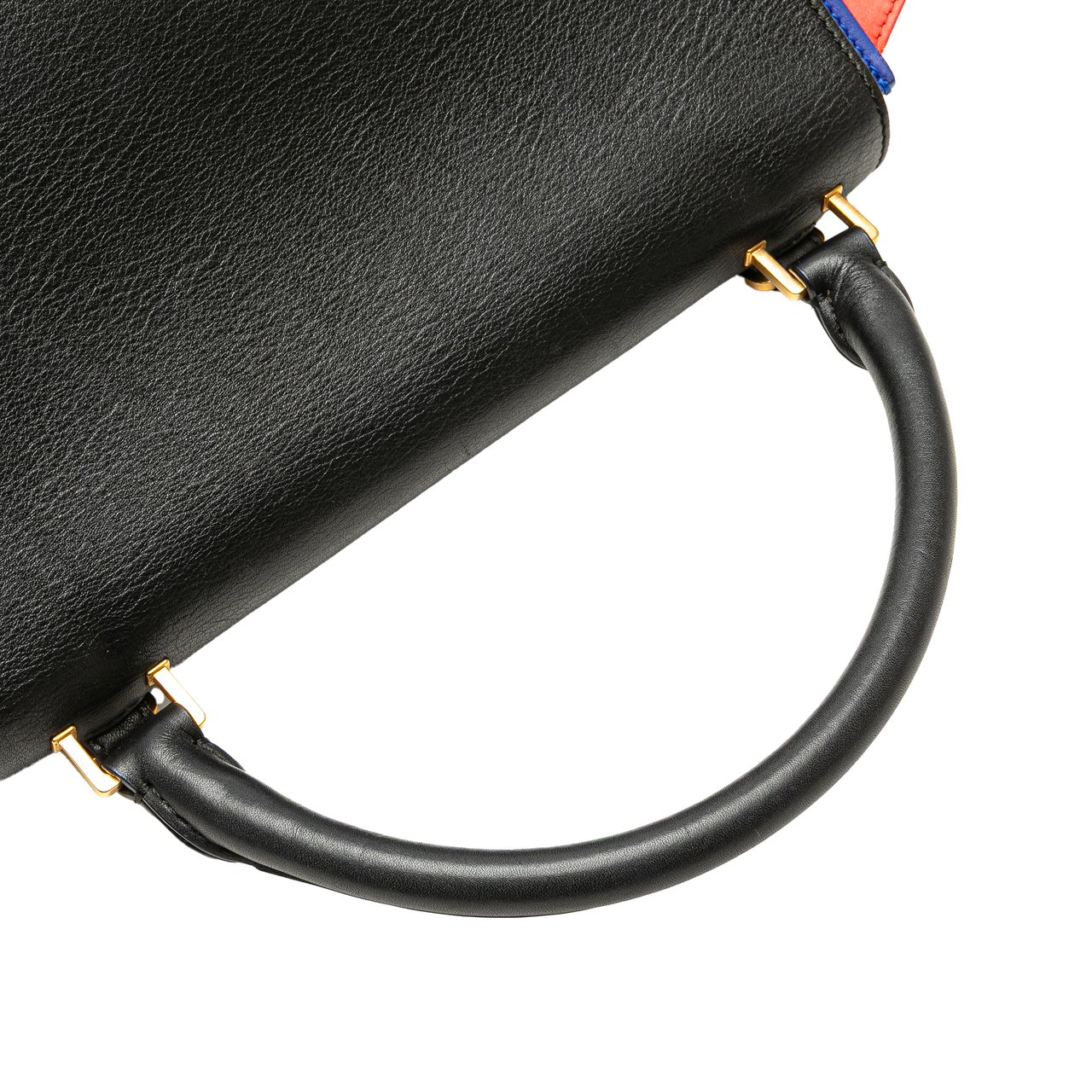 Celine Small Tricolor Leather Trapeze Satchel Blauw