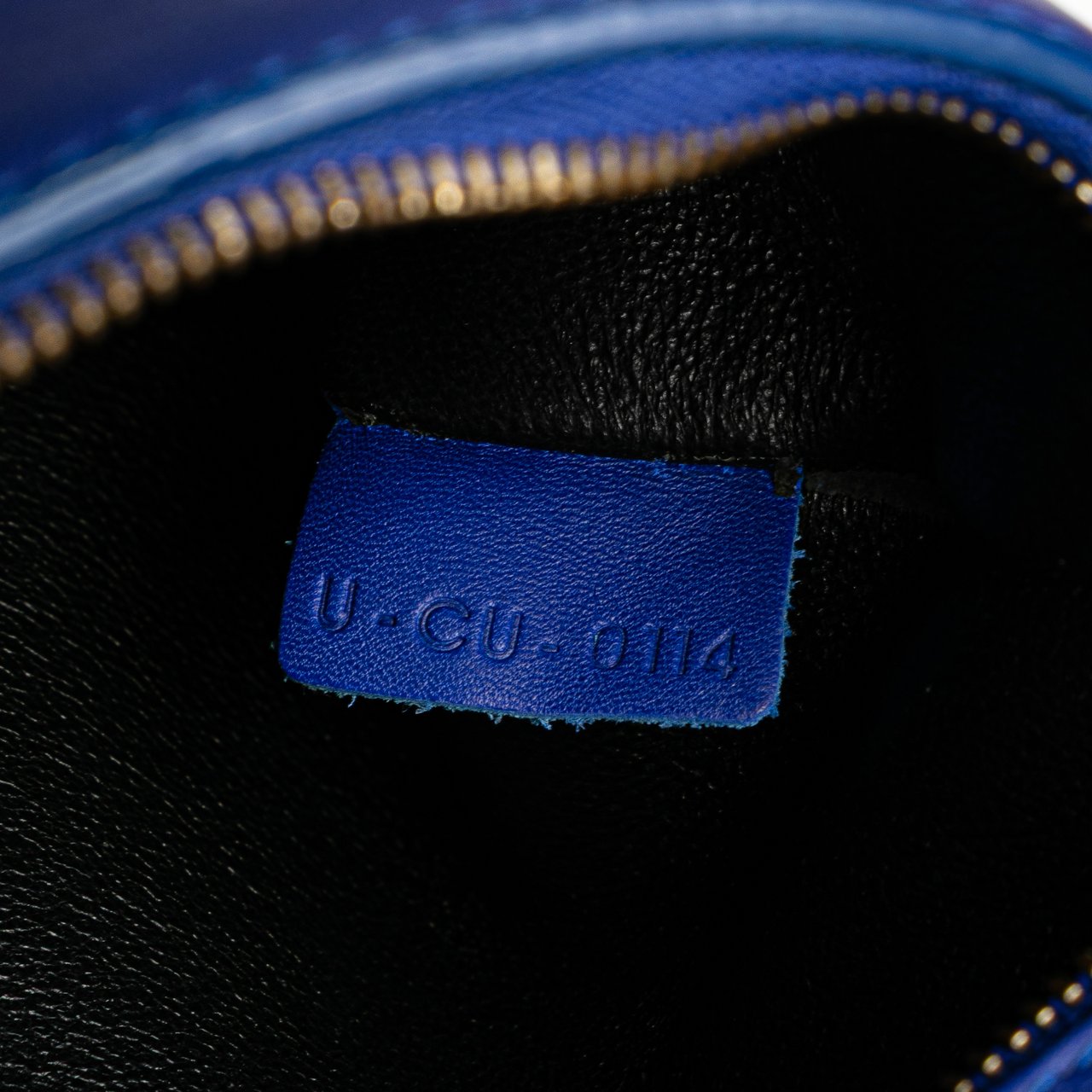 Celine Small Tricolor Leather Trapeze Satchel Blauw