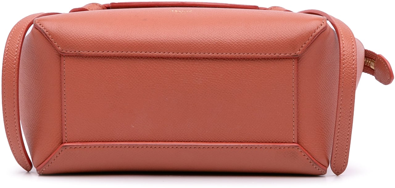 Celine Nano Grained Calfskin Belt Bag Oranje