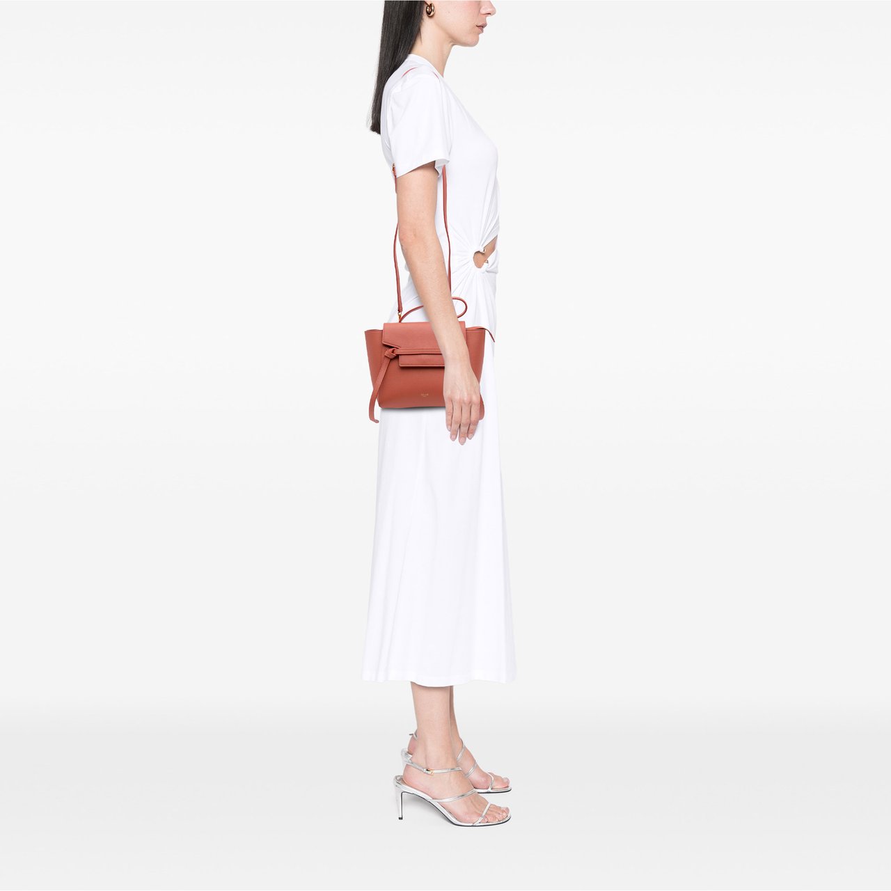 Celine Nano Grained Calfskin Belt Bag Oranje