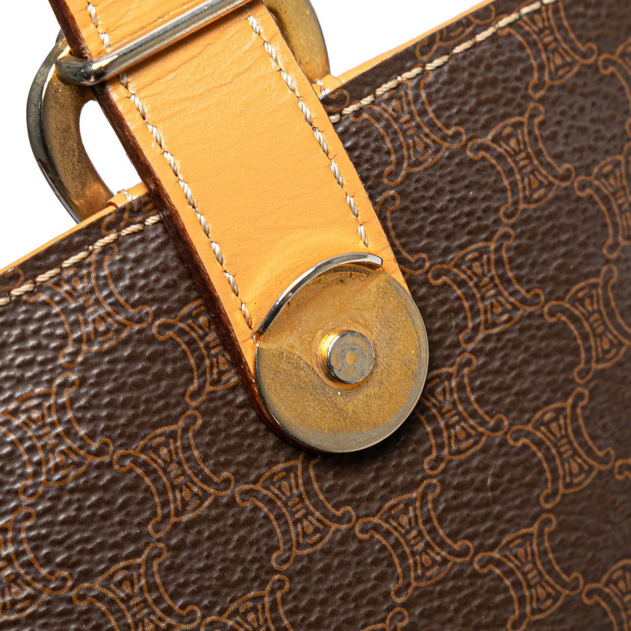 Celine Macadam Coated Canvas Crossbody Bruin