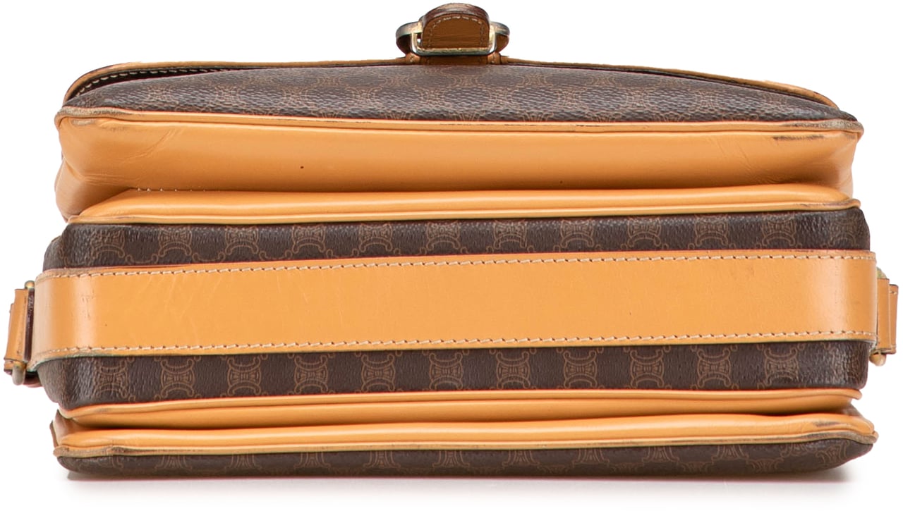 Celine Macadam Coated Canvas Crossbody Bruin