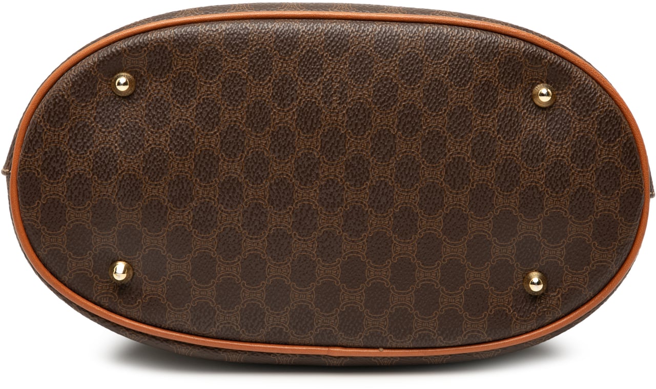 Celine Macadam Coated Canvas Tote Bruin