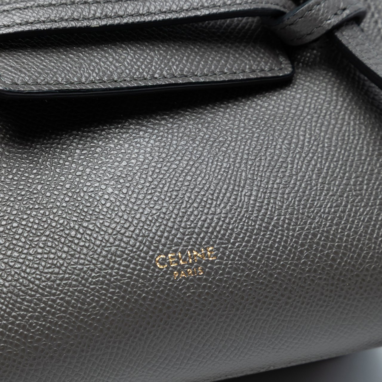 Celine Pico Grained Calfskin Belt Bag Grijs