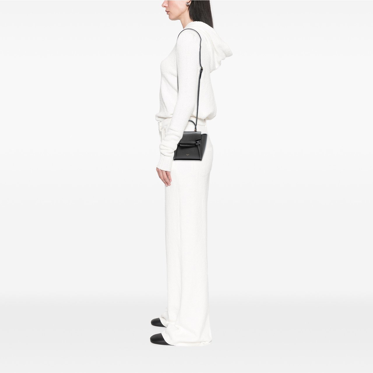 Celine Pico Grained Calfskin Belt Bag Grijs