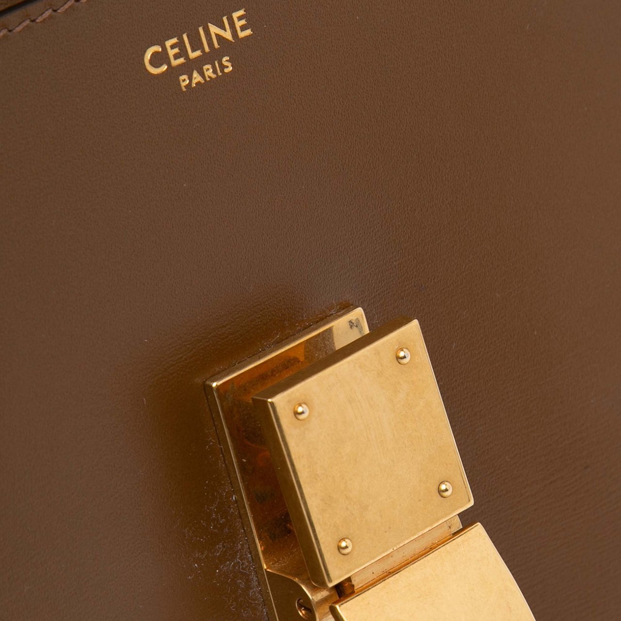 Celine Teen Calfskin Classic Box Bruin