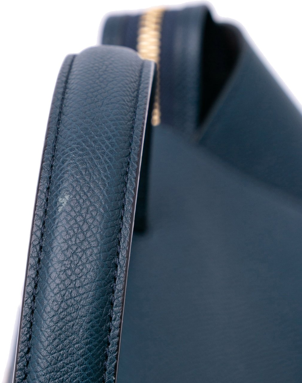 Celine Mini Grained Calfskin Belt Satchel Blauw