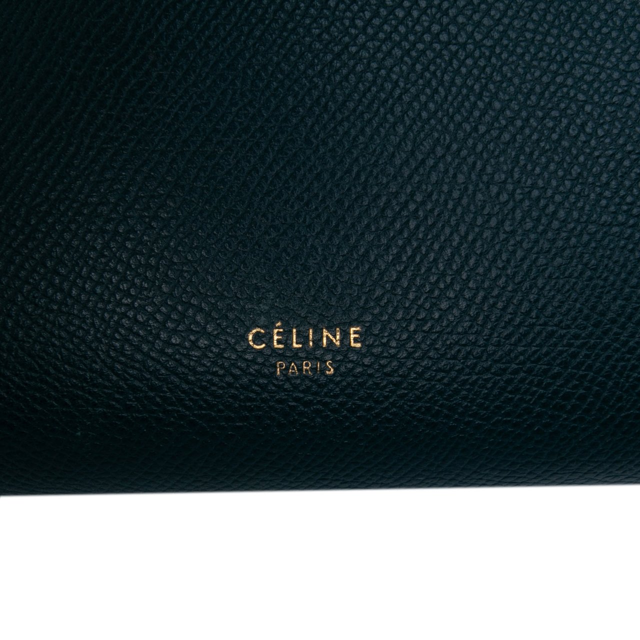 Celine Mini Grained Calfskin Belt Satchel Blauw