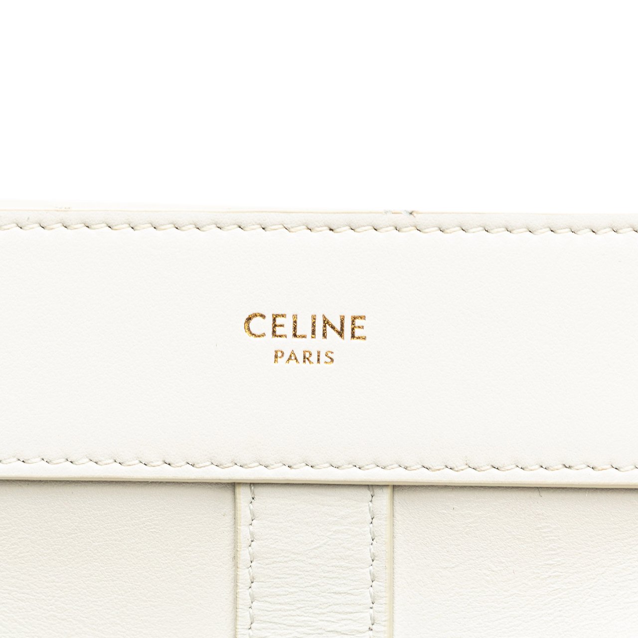 Celine Teen Leather Cabas De France Crossbody Wit