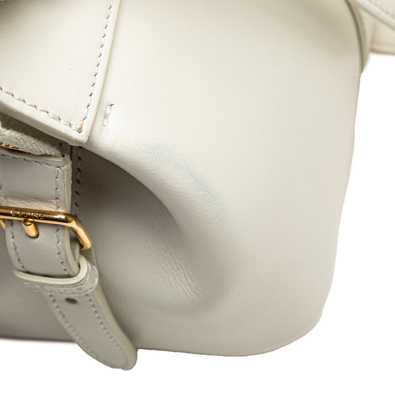 Celine Teen Leather Cabas De France Crossbody Wit