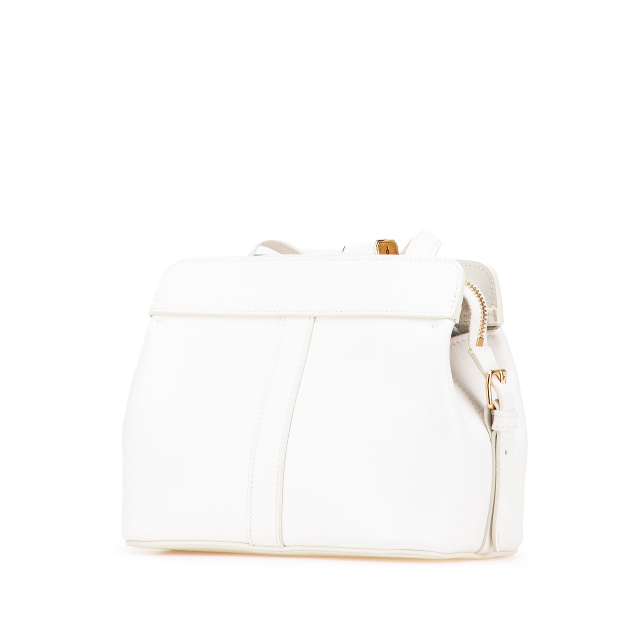Celine Teen Leather Cabas De France Crossbody Wit