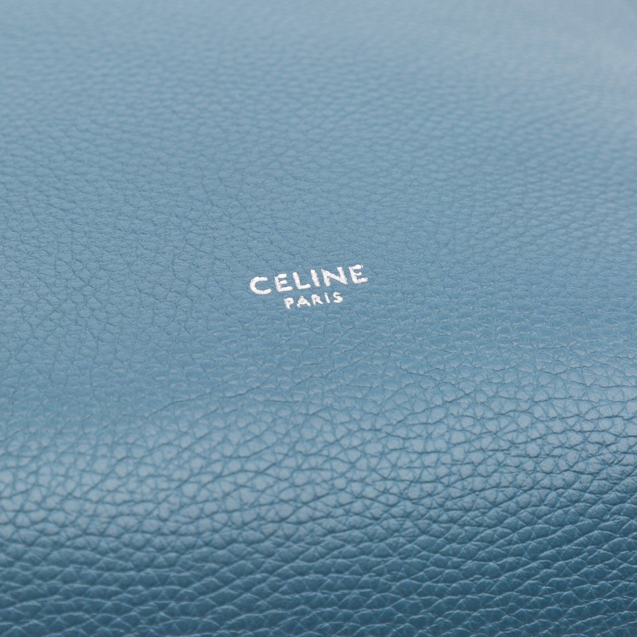 Celine Small Soft Grained Calfskin Seau Sangle Bucket Bag Blauw