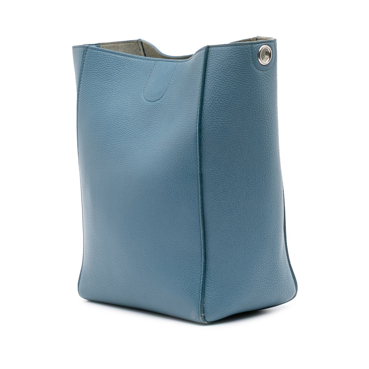 Celine Small Soft Grained Calfskin Seau Sangle Bucket Bag Blauw