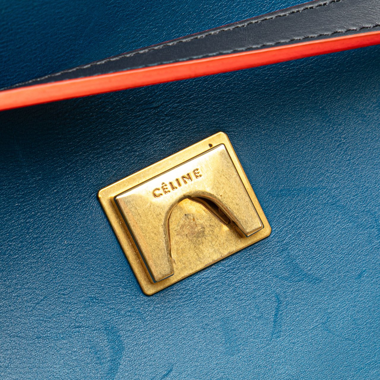 Celine Mini Tricolor Smooth Calfskin Belt Bag Blauw
