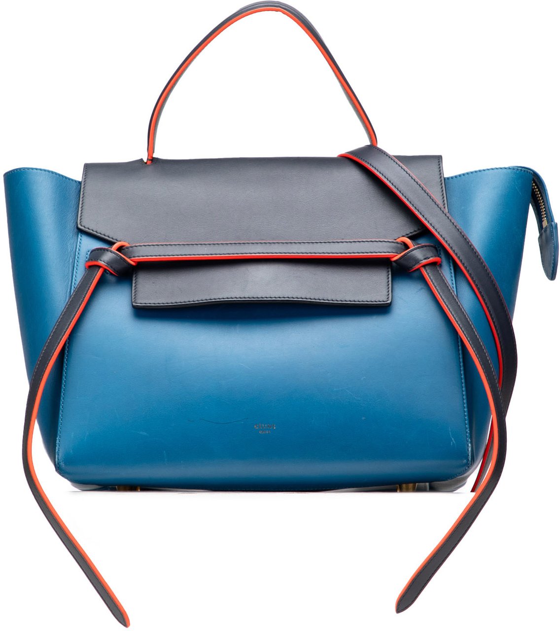 Celine Mini Tricolor Smooth Calfskin Belt Bag Blauw