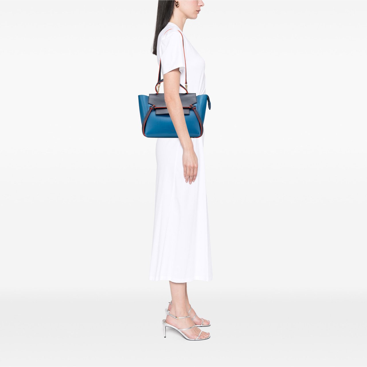 Celine Mini Tricolor Smooth Calfskin Belt Bag Blauw