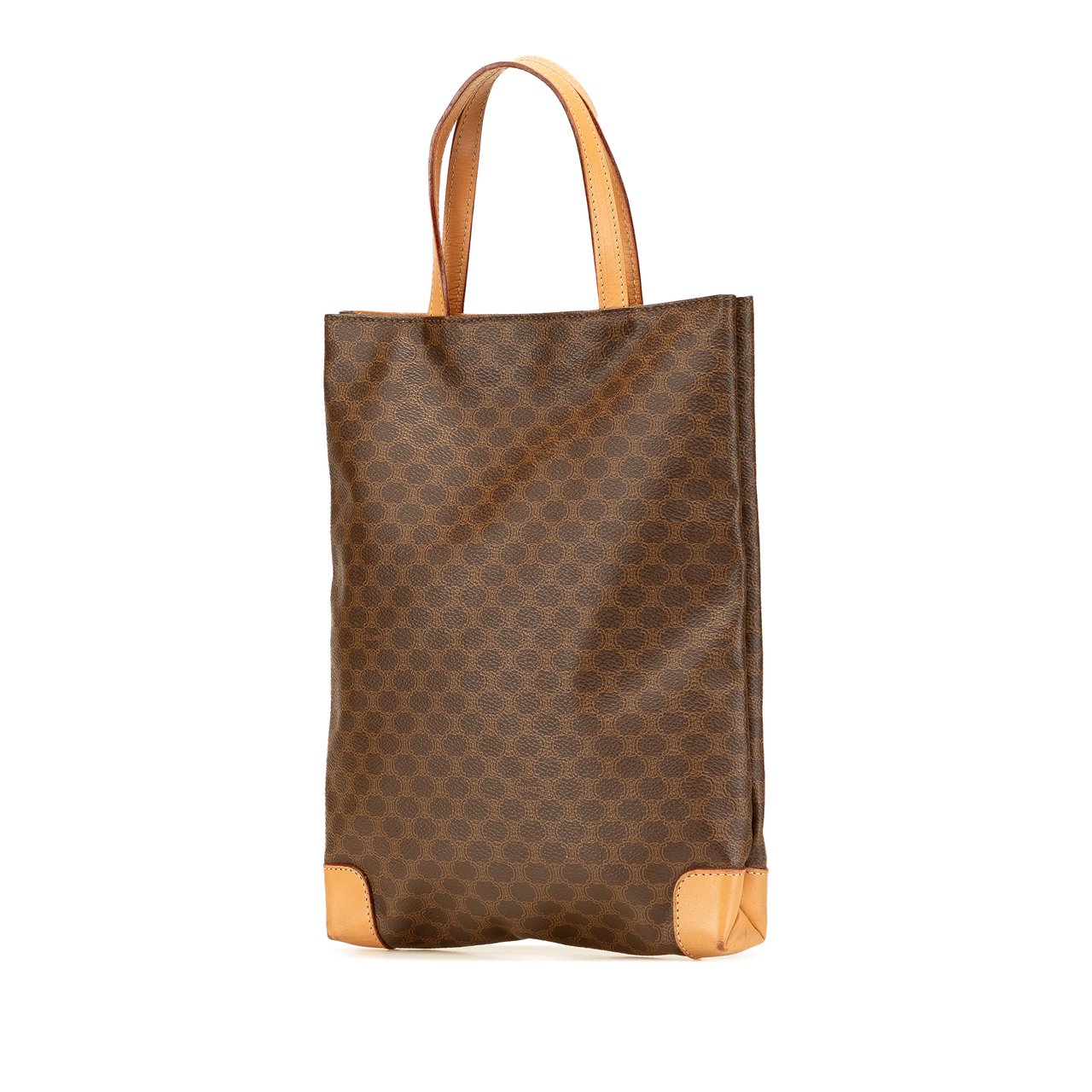 Celine Macadam Coated Canvas Tote Bruin