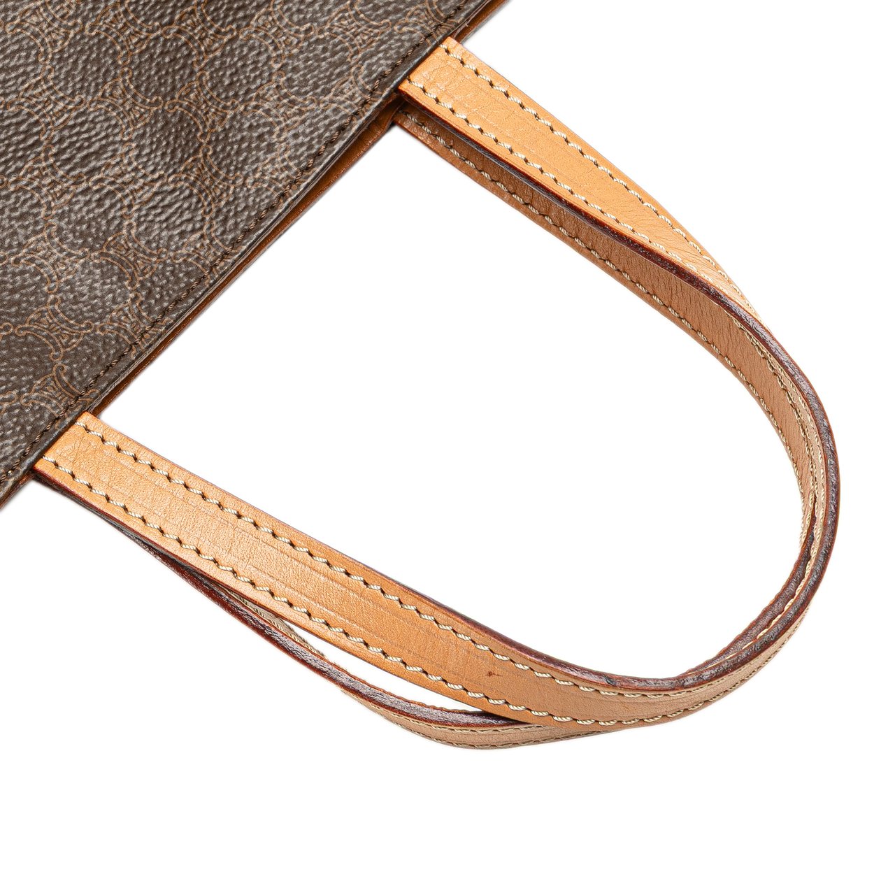 Celine Macadam Coated Canvas Tote Bruin