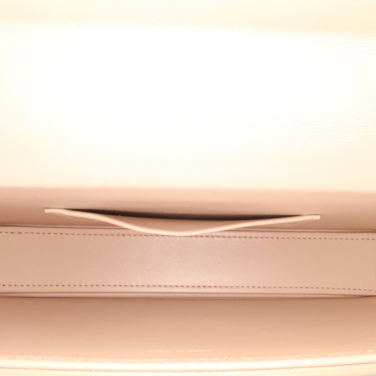 Celine Shiny Calfskin Triomphe Chain Box Shoulder Bag Bruin
