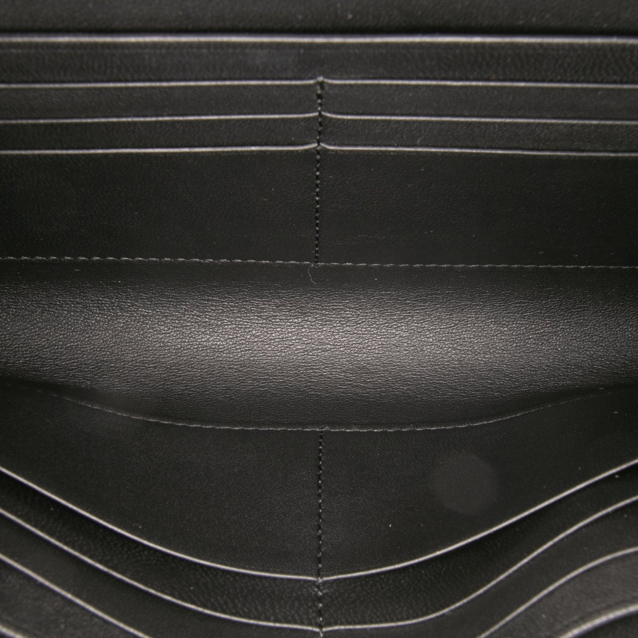 Celine Tricolor Leather Pocket Envelope Wallet On Chain Zwart