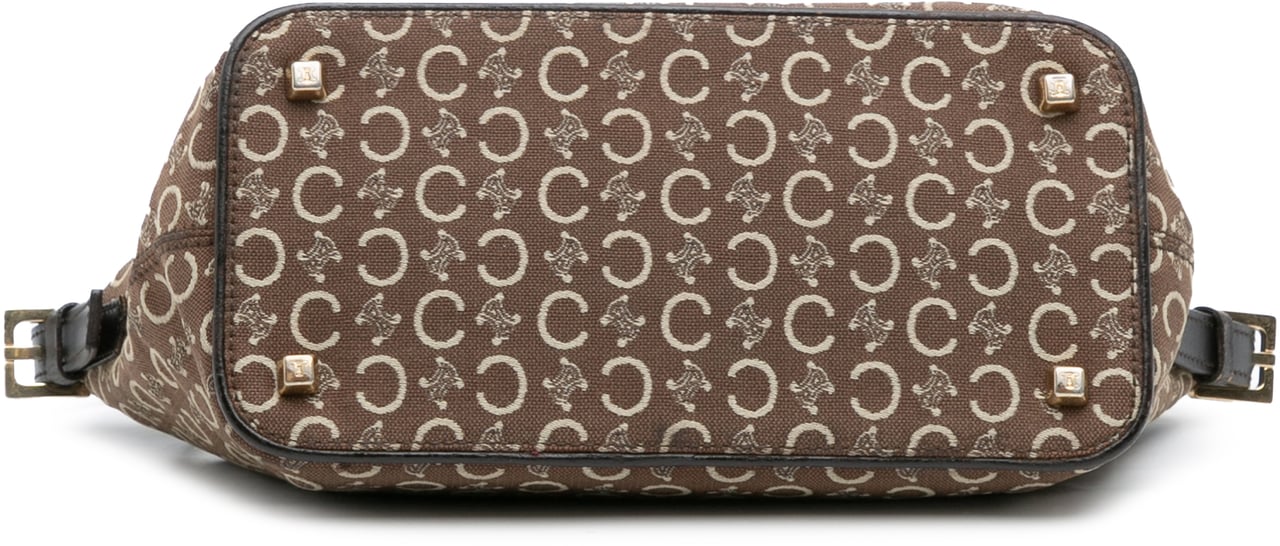 Celine C Macadam Canvas Shoulder Bag Bruin