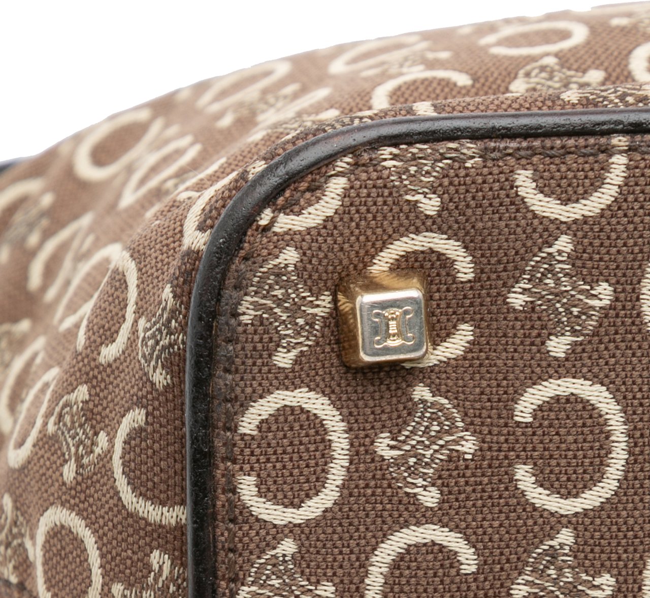 Celine C Macadam Canvas Shoulder Bag Bruin