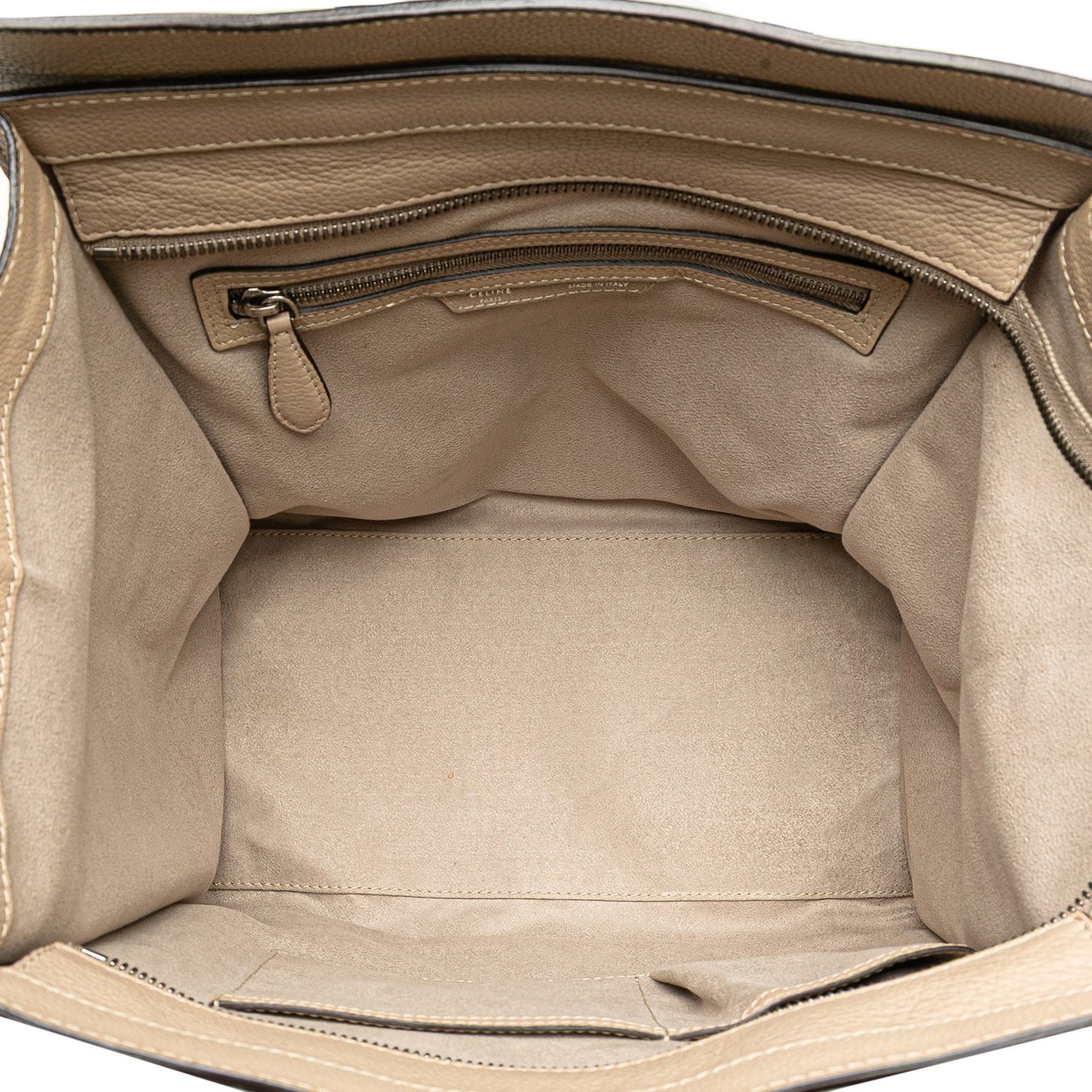Celine Mini Calfskin Luggage Tote Bruin