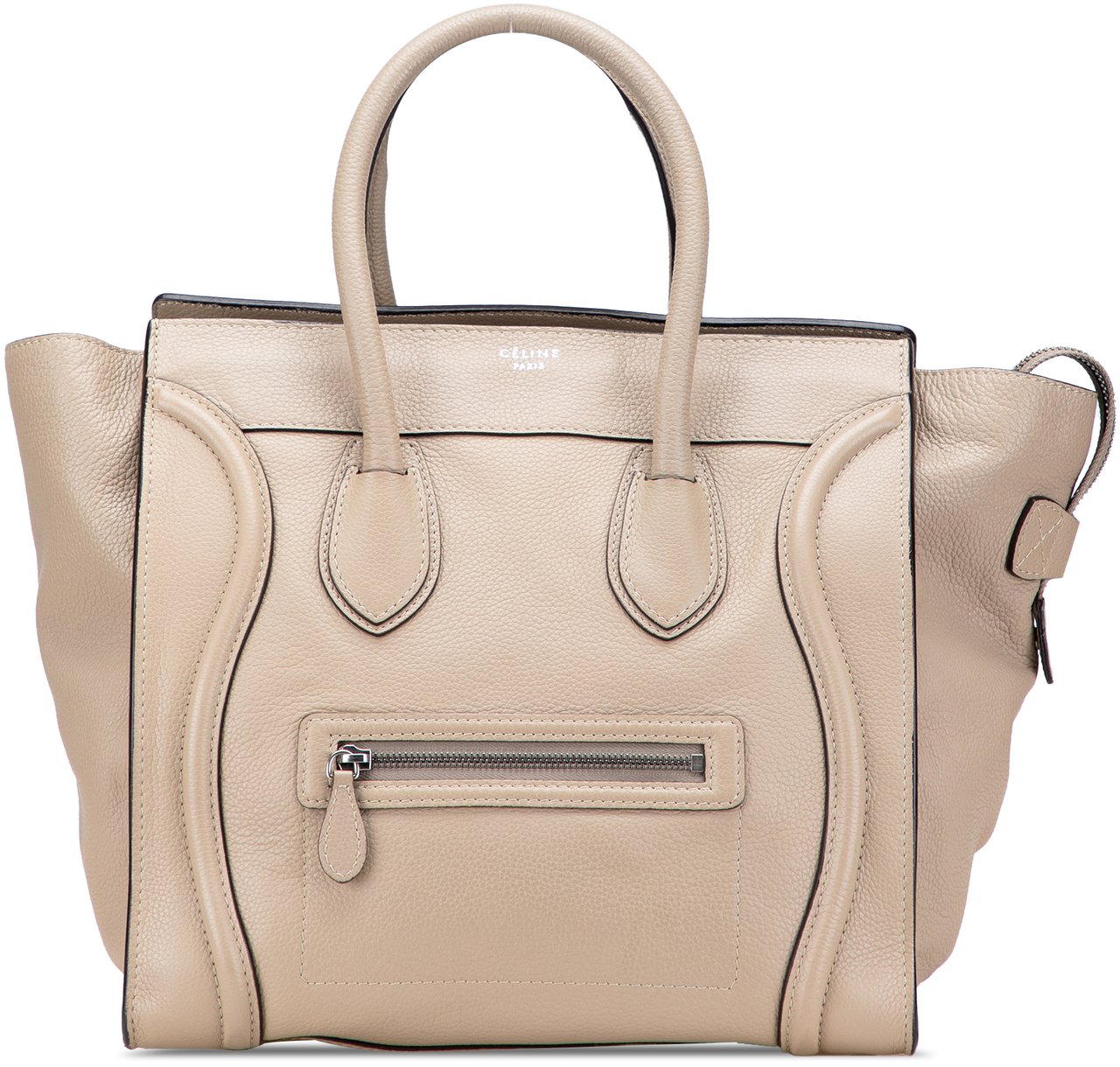 Celine Mini Calfskin Luggage Tote Bruin