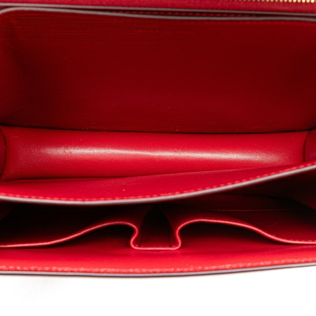 Celine Medium Calfskin Classic Box Rood