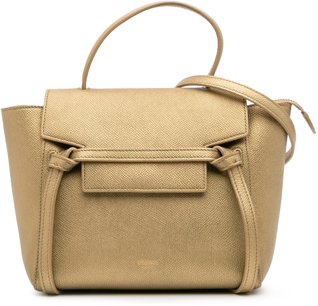 Celine Nano Grained Calfskin Belt Bag Goud
