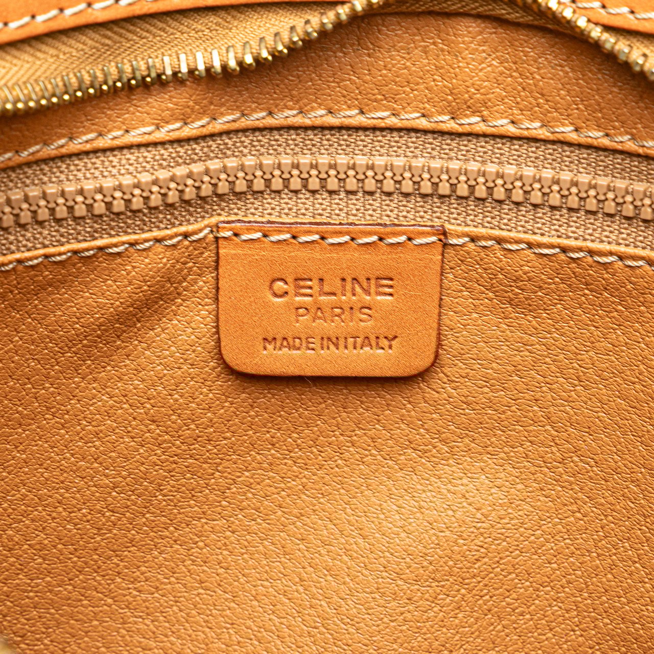 Celine Macadam Coated Canvas Clutch Bruin