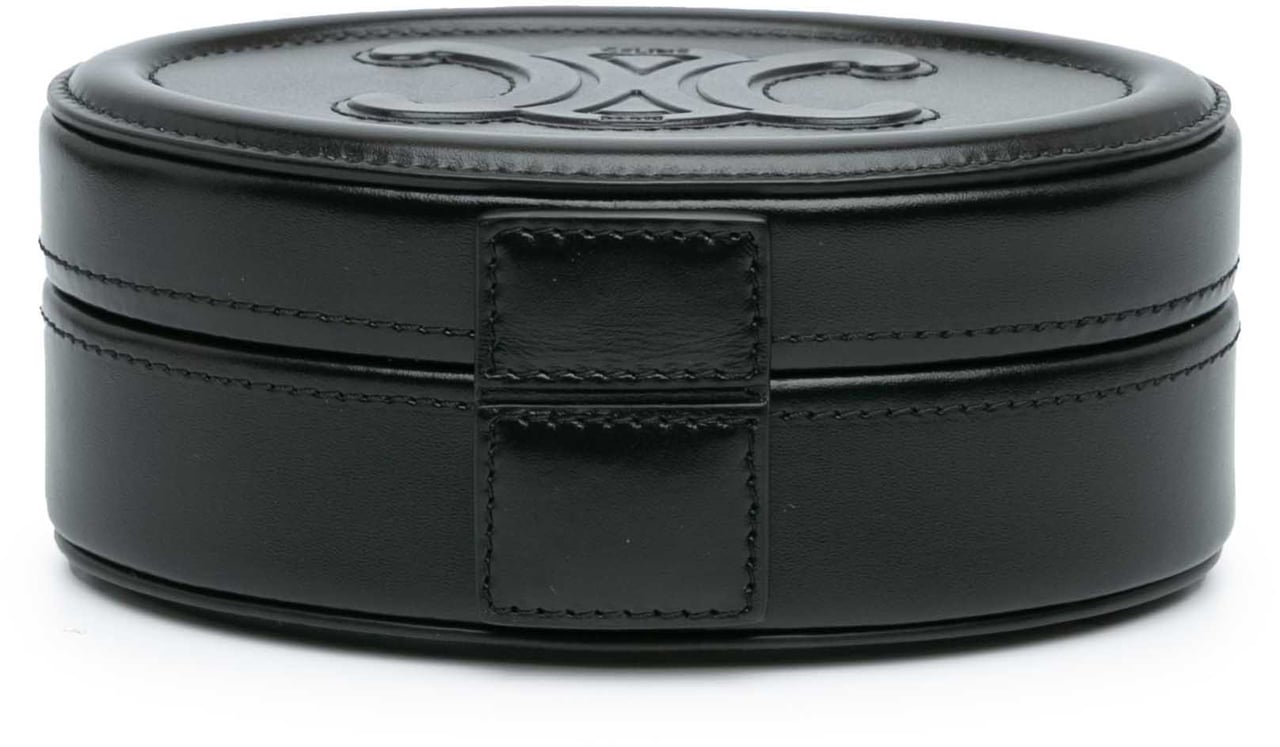 Celine Calfskin Cuir Triomphe Oval Handbag Zwart