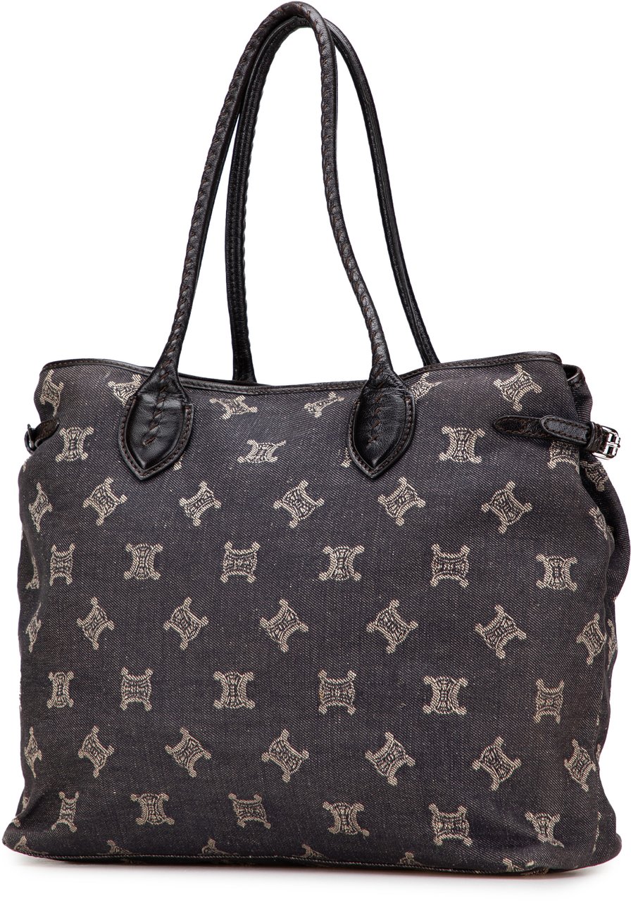 Celine Macadam Denim Tote Grijs